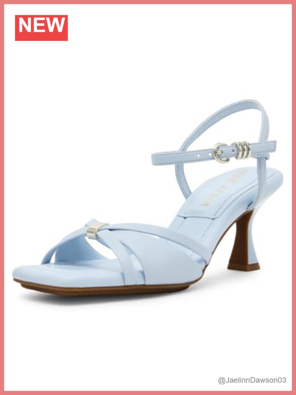 Anne Klein Kitten Heel Pumps Open Toe Faux Leather Comfortable